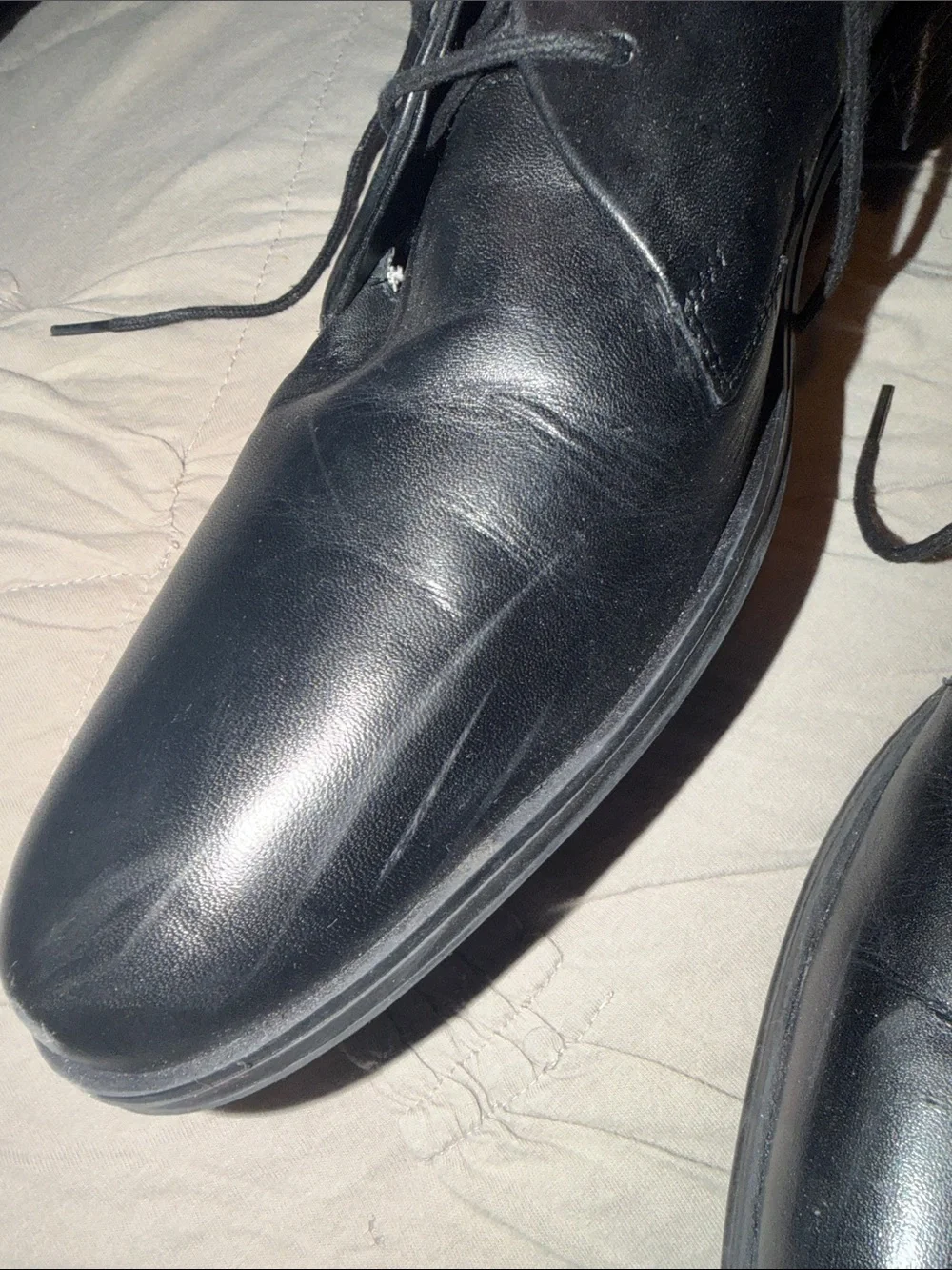Jack & Jones Black Leather Derby Shoes